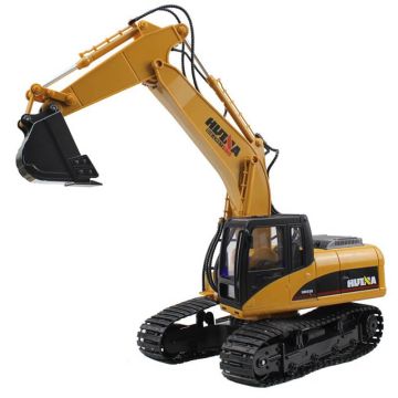 Huina 1/14 RC Excavator Digger w/ Metal Bucket, Lights & Sound