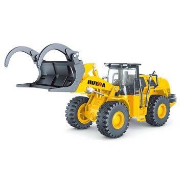 Huina 1:50 Diecast Fork Truck Grabber Loader Static Display Model