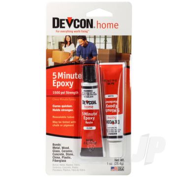 Devcon 5 Minute Epoxy Glue (28ml) for Metal Glass Ceramic Concrete Stone China