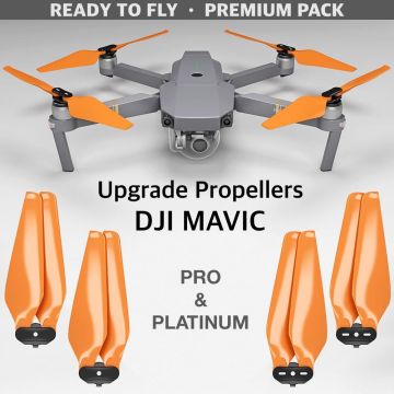 Master Airscrew STEALTH Propeller Props Set Orange - DJI Mavic Pro Platinum Drone
