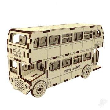 DPR London Bus Laser Cut Wooden Assembly Model Kit