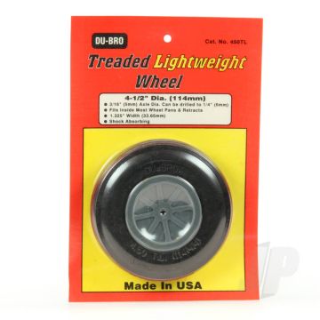 Dubro DB450TL 4.5" (114 mm) Treaded Lightweight Wheel For RC Model Aircraft