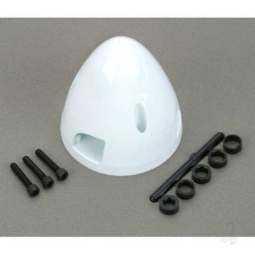 Dubro 2-1/2in Three Blade Spinner White  for RC Model Planes