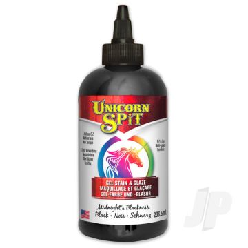 Unicorn Spit Midnight's Blackness Black (236.5ml) Paint Stain Glaze in One!