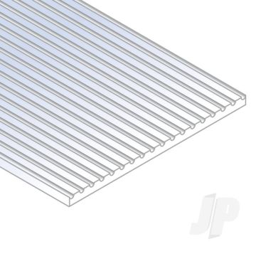 Evergreen 12x24in (30x60cm) Passenger Car Siding Plastic Sheet .020in(0.50mm) Thick