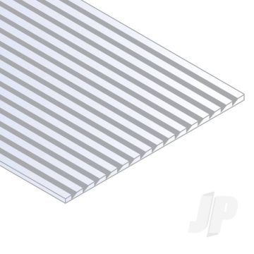 Evergreen 12x24in (30x60cm) Novelty Siding Plastic Sheet .060in (1.5mm) Thick .375in 3/8in Spacing