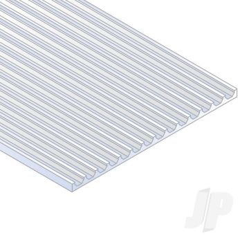 Evergreen 6x12in (15x30cm) Board & Batten Plastic Sheet .040in (1.0mm) Thick .125in Spacing