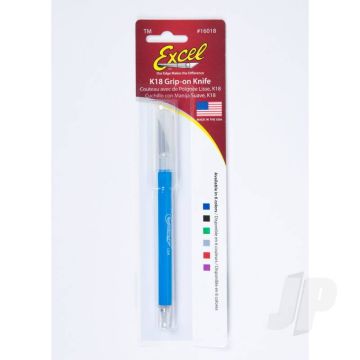 Excel K18 Grip-On Knife with Safety Cap, Blue