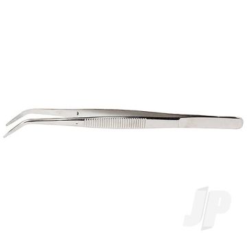 Excel 4.5in Curved Stainless Steel Tweezers