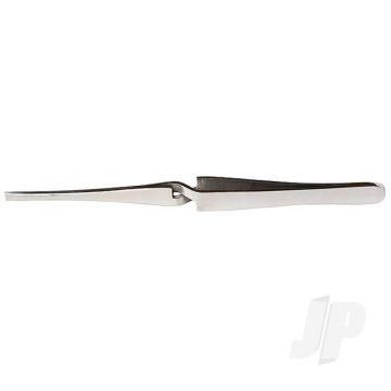 Excel 4.5in Pointed Self Closing Stainless Steel Tweezers