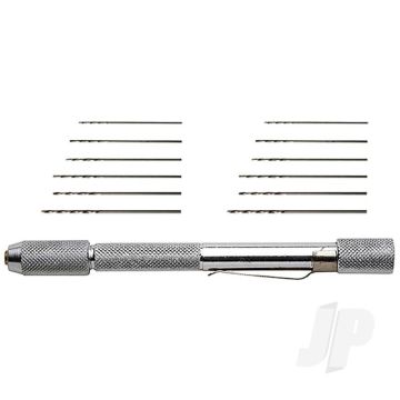 Excel Mini Pin Vise with 12 Assorted Drills