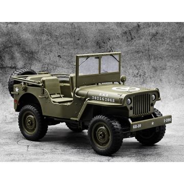 E-Zee RC 1/10 Scale Willys Jeep 4x4 RTR RC Car w/Lights & Accessories
