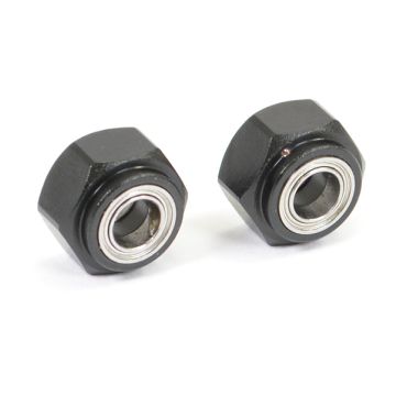 Fastrax Aluminium 1/10 RC Car Front Wheel 12mm Hex Adapters w/Bearing (2)