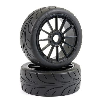 Fastrax 1:8 Arrow Tread Mounted On 12-Spoke Black (Pr)