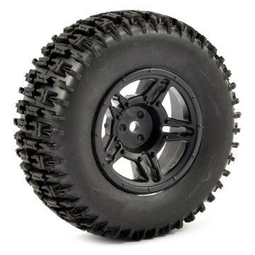 FASTRAX 1:10 SC JIGSAW MOUNTED 5-SPOKE BLACK (SLASH FR) (PR)