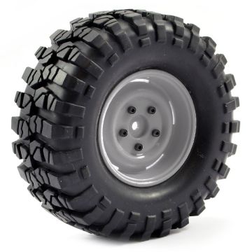 FASTRAX 1:10 CRAWLER SAWBLOCK 1.9 SCALE WHEEL 108MM TYRE (GREY)