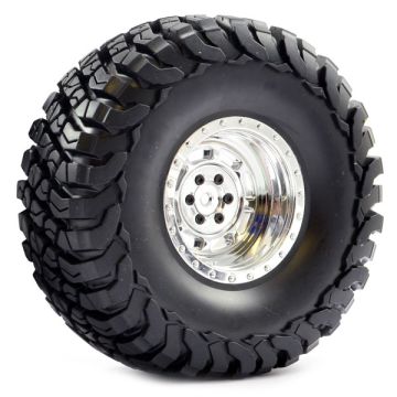 FASTRAX 1:10 CRAWLER GRANITE 2.2 SCALE WHEEL 140MM TYRE (CHROME)
