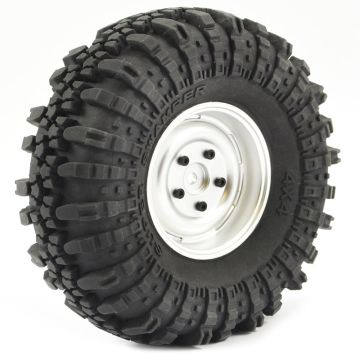 FASTRAX 1:10 CRAWLER SWAMPER 1.9 SCALE WHEEL 118MM TYRE (SILVER)