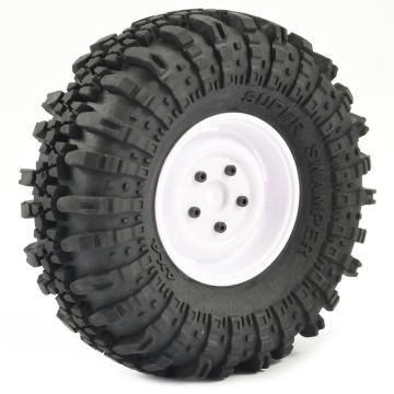 FASTRAX 1:10 CRAWLER SWAMPER 1.9 SCALE WHEEL 118MM TYRE (WHITE)