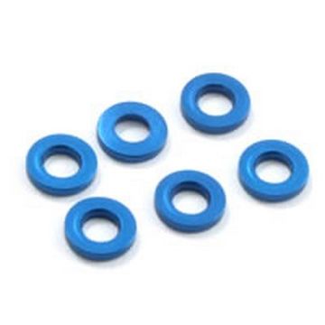 Fastrax M3 Flat Washer Blue 1.0mm (6)