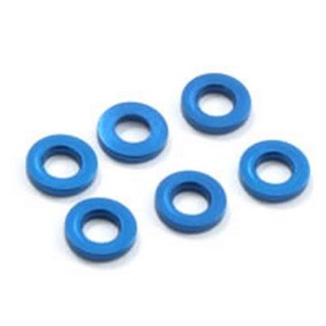 Fastrax M3 Flat Washer Blue 2.5mm (6)