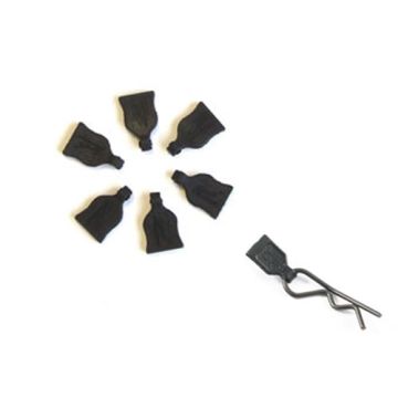 Fastrax Rubber Pull Tabs for RC Cars (6pcs) - Easy Removal Of Body Clips! FAST206-1