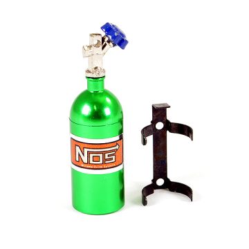 Fastrax RC Scale Model Car Aluminium NOS Nitrous Bottle & Mount - Green