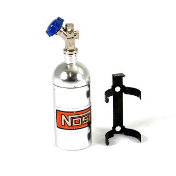Fastrax RC Scale Model Car Aluminium NOS Nitrous Bottle & Mount - Silver