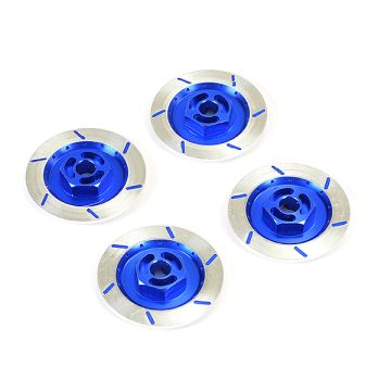 Fastrax RC Scale Model Car Aluminium Disc Brake W/Wheel Hex (4pc) - Blue