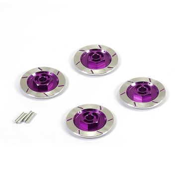 Fastrax RC Scale Model Car Aluminium Disc Brake W/Wheel Hex (4pc) - Purple
