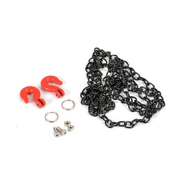 Fastrax RC Scale Model Car Metal Hook & Black Steel Chain Set 800mm