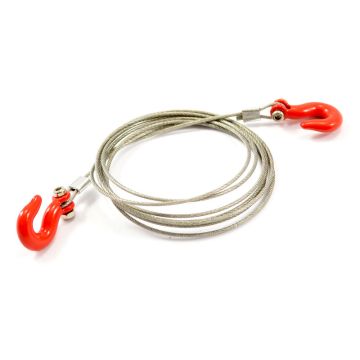 Fastrax RC Scale Model Car Metal Hook & Steel Wire Rope Set 1100mm
