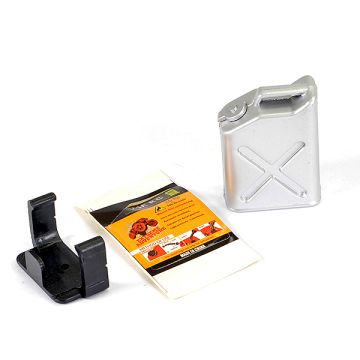 Fastrax RC Scale Model Car Painted Fuel Jerry Can & Mount – Silver