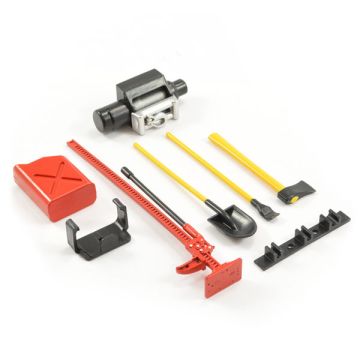 Fastrax RC Scale Model Car Scale 6-Piece Tool Set Red/Yellow Painted