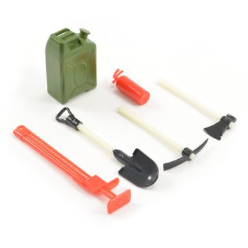 Fastrax RC Scale Model Car Type-B Scale 6-Piece Painted Tool Set