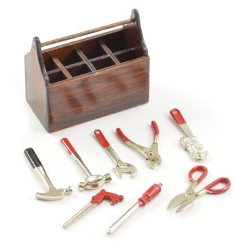 Fastrax RC Scale Model Car Scale Wood Tool Box W/Cast Metal Tools