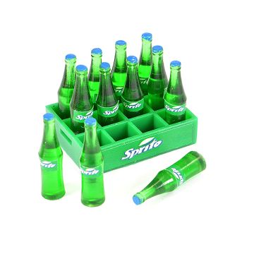 Fastrax RC Scale Model Car Scale Soft Drink Crate W/Bottles Lemonade Green
