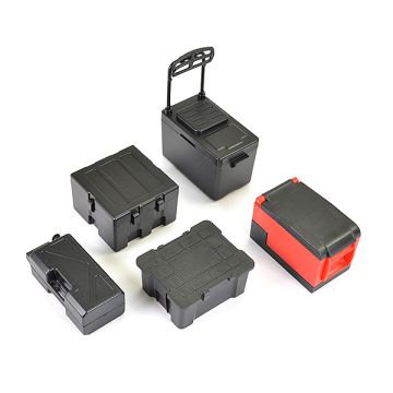Fastrax RC Scale Model Car Scale 5pc Tool & Cooler Case Set - Black
