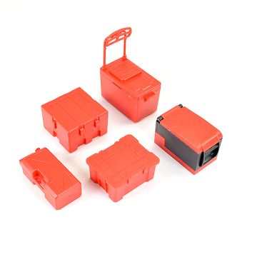 Fastrax RC Scale Model Car Scale 5pc Tool & Cooler Case Set - Red