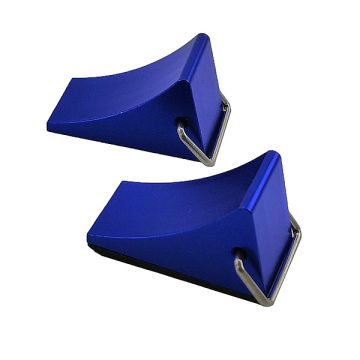 Fastrax RC Scale Model Car Wheel Chock Set (2pc) - Blue
