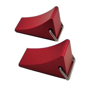Fastrax RC Scale Model Car Wheel Chock Set (2pc) - Red