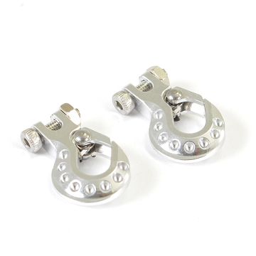 Fastrax RC Scale Model Car Deluxe Aluminium Winch Hook (2pc) - Silver
