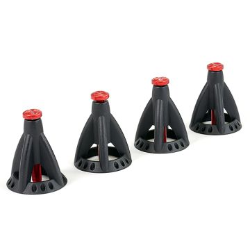 Fastrax RC Scale Model Car Alloy Adjustable Height Jack Stand (4pc)