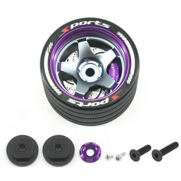 Fastrax Aluminium Steering 5-Spoke Wheel - Sanwa, Futaba, Flysky