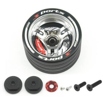 Fastrax Aluminium Steering 3-Spoke Wheel - Sanwa, Futaba, Flysky