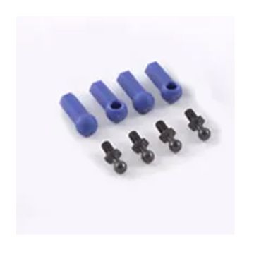 Fastrax Ball Joint Cups & Studs (x4) For RC Car Helicopter - Blue