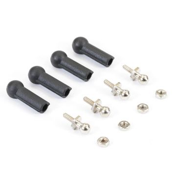 Fastrax Ball Joint Cups & Studs (x4) For RC Car Helicopter – Black