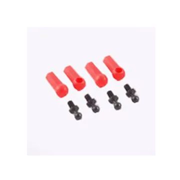 Fastrax 4.8mm x M3 Ball Joint Cups & Studs (x4) For RC Car Helicopter – Red