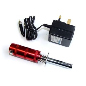 Fastrax 1800mAH Aluminium Metered Glow Start with Charger for Nitro Engines