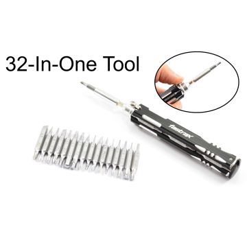 32-In-1 Multi Tool Set - Interchangeable Metric/Imperial Hex, Star, Slot, PZ and PH Tips